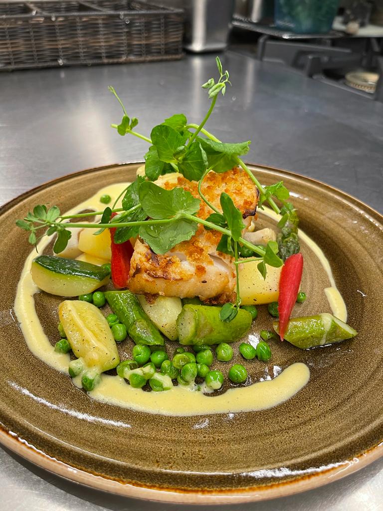 Kabeljauw met mousselinesaus
